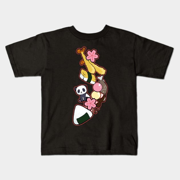 Bento Lunch Kids T-Shirt by KaijuCupcakes